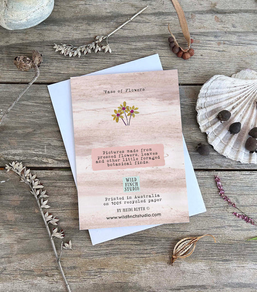 VASE OF FLOWERS - Greetings Card