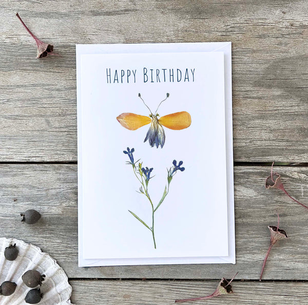 BIRTHDAY BUTTERFLY 'ELENOR' - Greetings Card