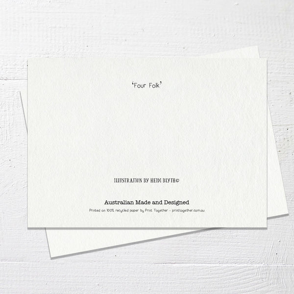 FOUR FOLK - Greetings Card