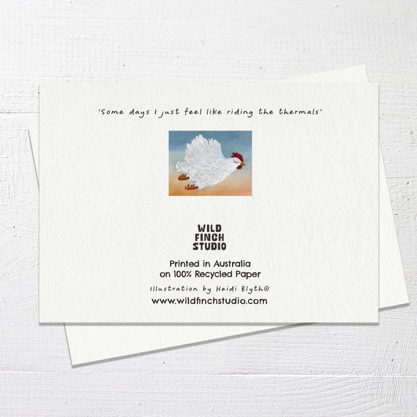 SOME DAYS I JUST FEEL LIKE RIDING THE THERMALS - Greetings Card