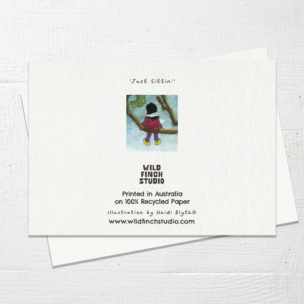 JUST SITTIN' - Greetings Card