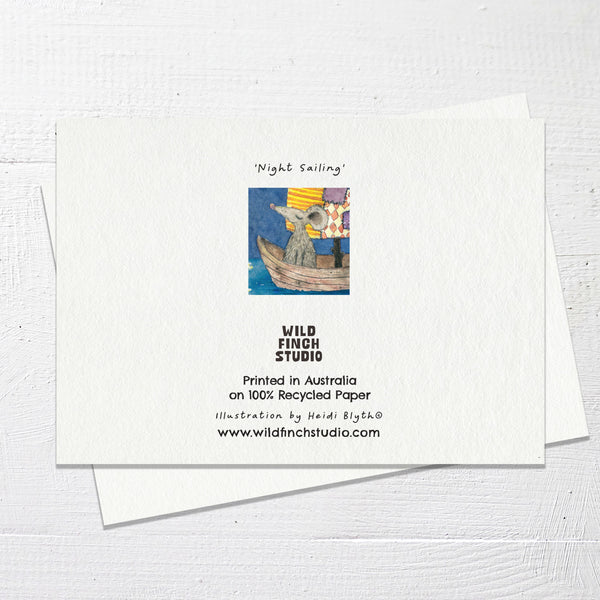 NIGHT SALING - Greetings Card
