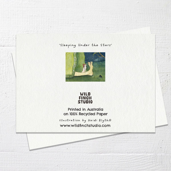 SLEEPING UNDER THE STARS - Greetings Card
