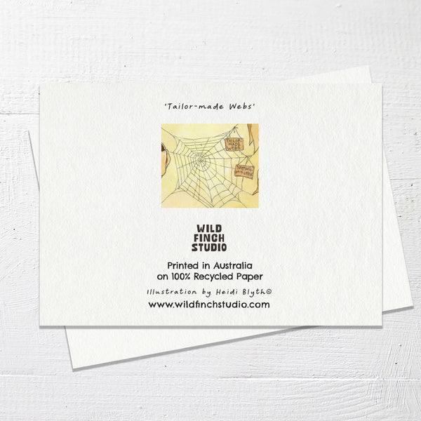 TAILOR-MADE WEBS - Greetings Card