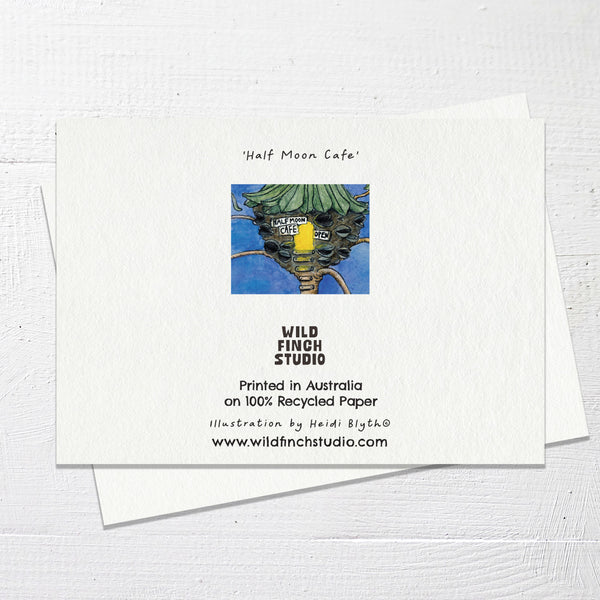 HALF MOON CAFE - Greetings Card