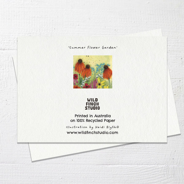 SUMMER FLOWER GARDEN - Greetings Card