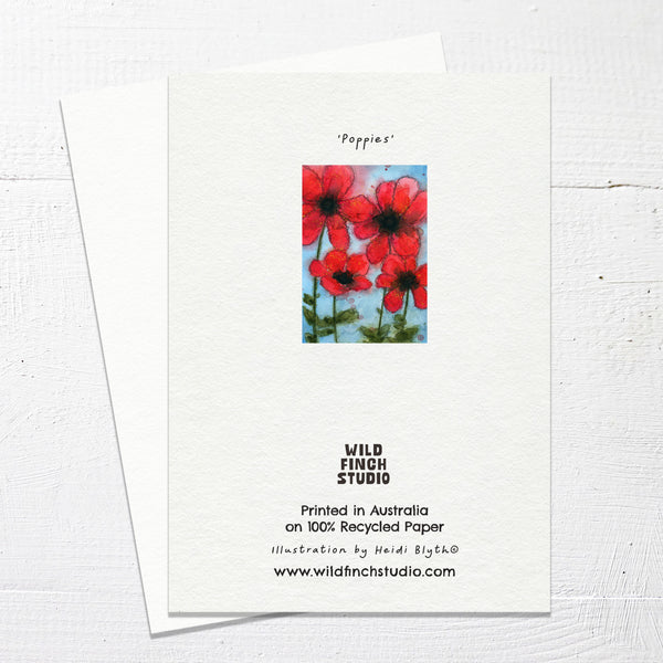 POPPIES - Greetings Card