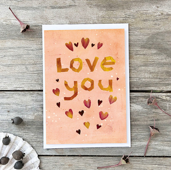 LOVE YOU HEARTS - Greetings Card