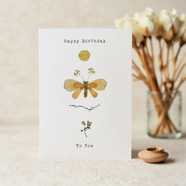 BIRTHDAY BUTTERFLY 'GLADYS' - Greetings Card