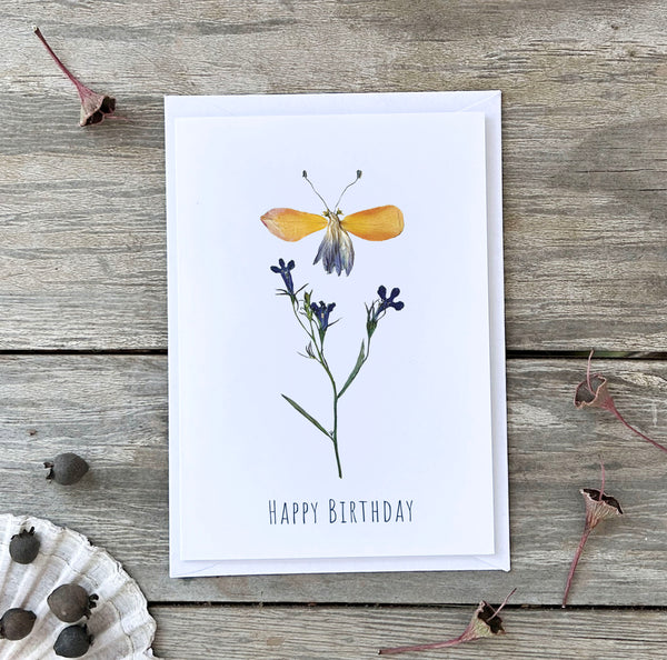 BIRTHDAY BUTTERFLY 'ELENOR' - Greetings Card