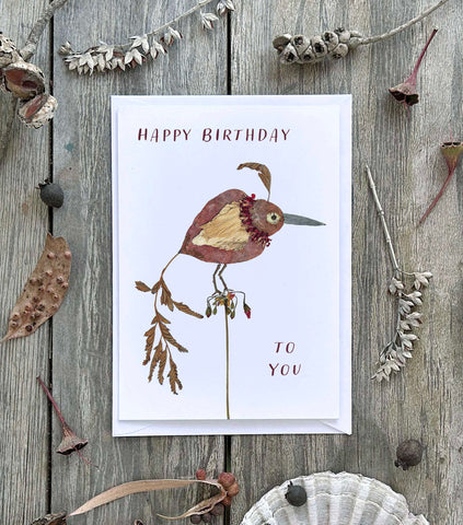 BIRTHDAY BIRD 'AGNES' - Greetings Card