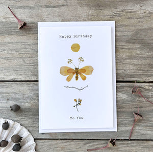 BIRTHDAY BUTTERFLY 'GLADYS' - Greetings Card