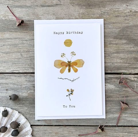 BIRTHDAY BUTTERFLY 'GLADYS' - Greetings Card