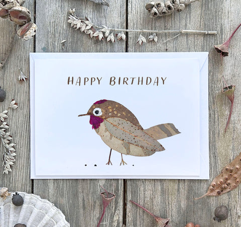 BIRTHDAY BIRD 'ELLIS' - Greetings Card