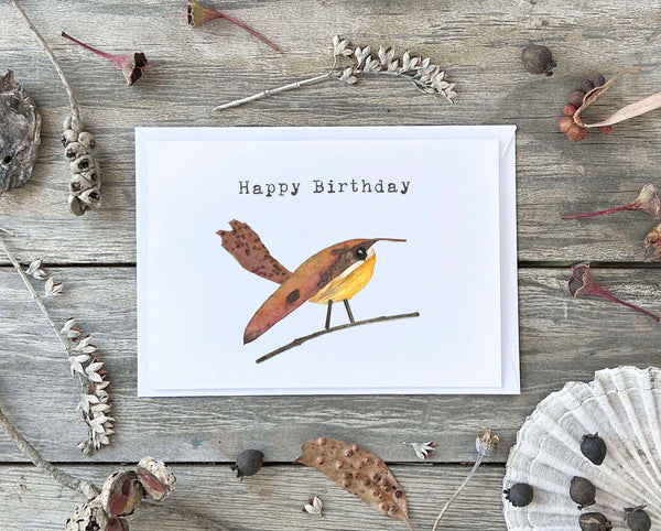 BIRTHDAY BIRD 'WALTER' - Greetings Card