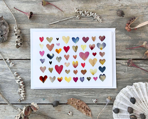 'LOTS OF HEARTS' - Greetings Card