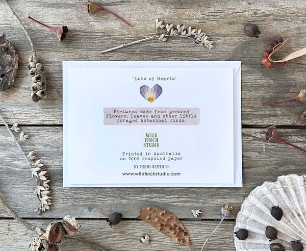 'LOTS OF HEARTS' - Greetings Card