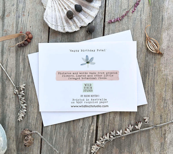 HAPPY BIRTHDAY PETAL - Greetings Card