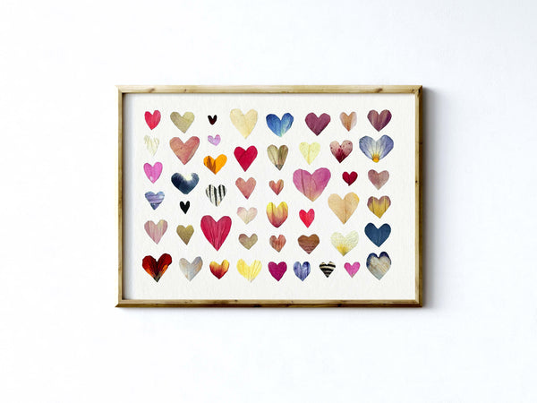 'LOTS OF HEARTS' - Art Print