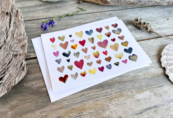 'LOTS OF HEARTS' - Greetings Card