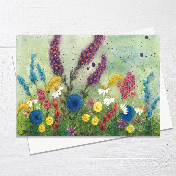 SPRING FLOWER GARDEN - Greetings Card