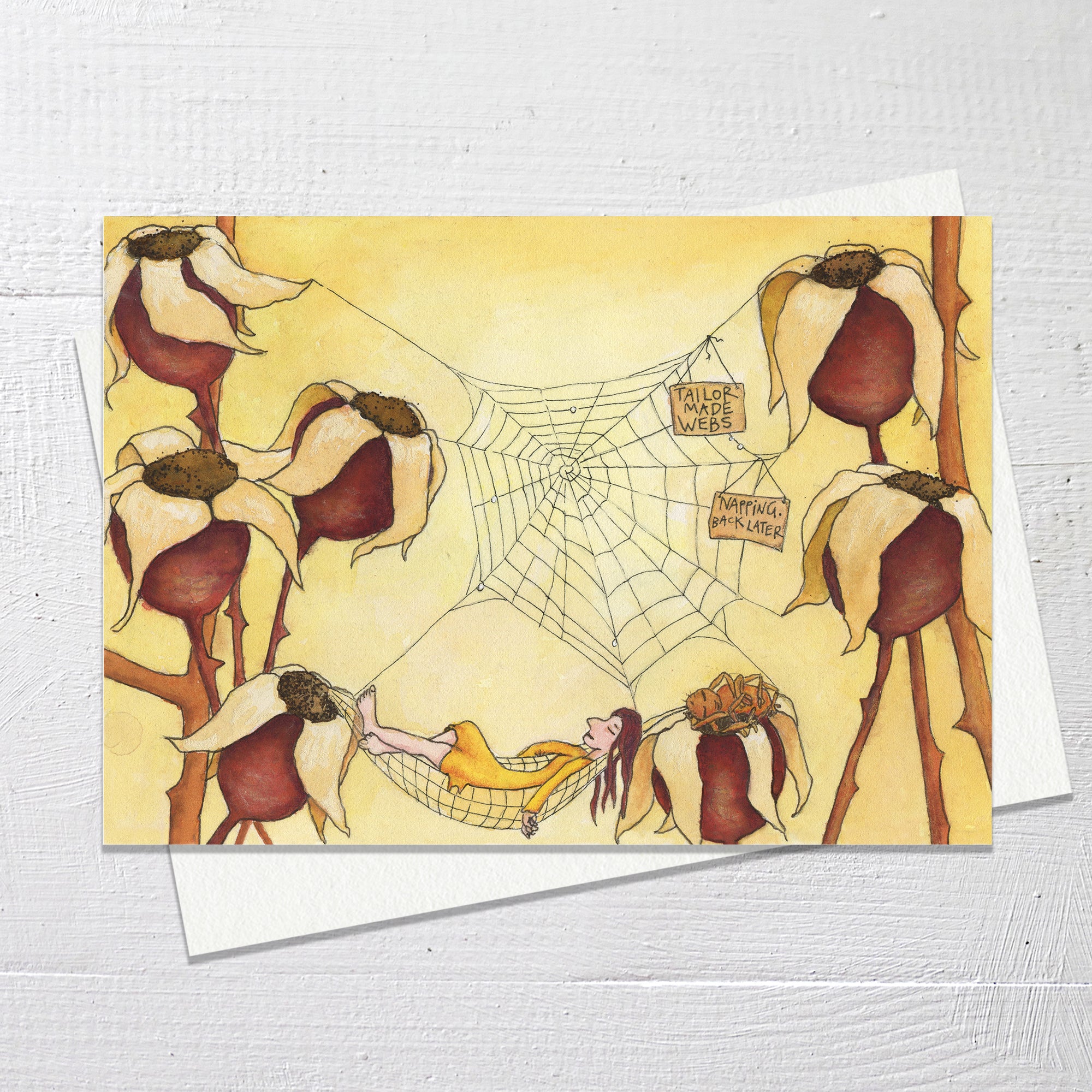 TAILOR-MADE WEBS - Greetings Card