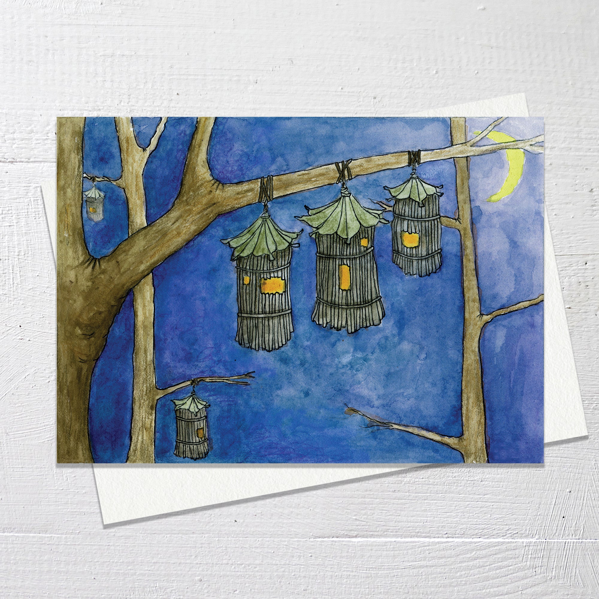 HANGING HOMES - Greetings Card