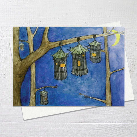 HANGING HOMES - Greetings Card