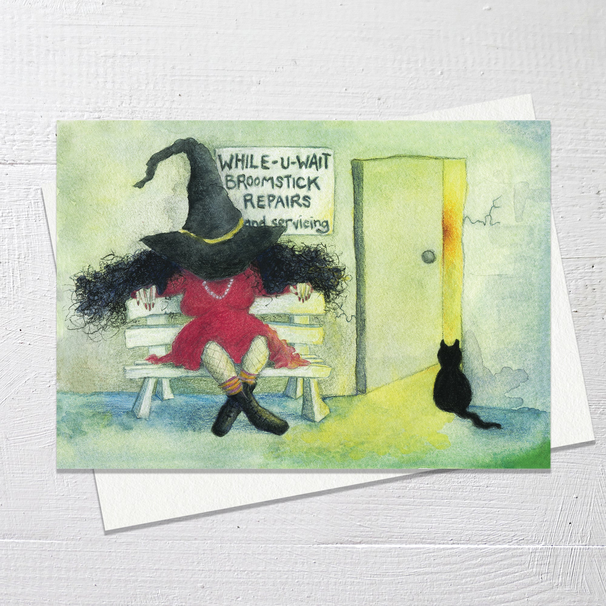BROOMSTICK REPAIRS - Greetings Card