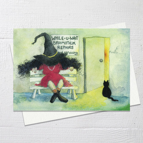 BROOMSTICK REPAIRS - Greetings Card