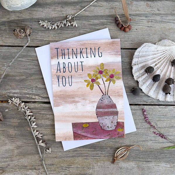 VASE OF FLOWERS - Greetings Card