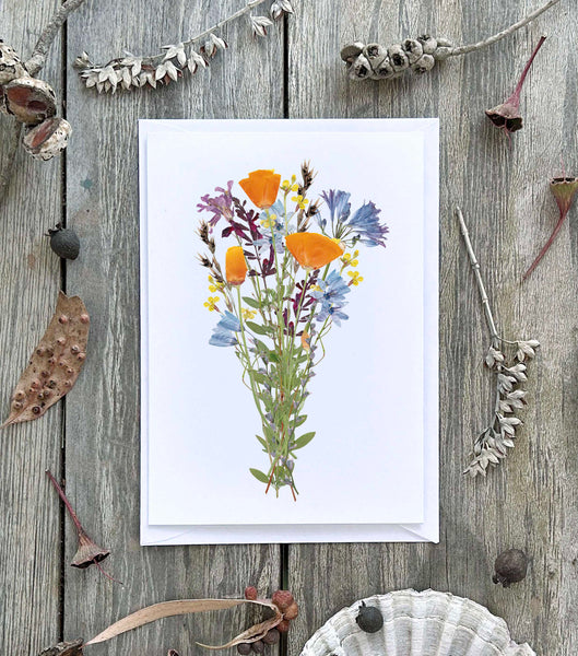 A BUNCH OF FLOWERS - Greetings Card