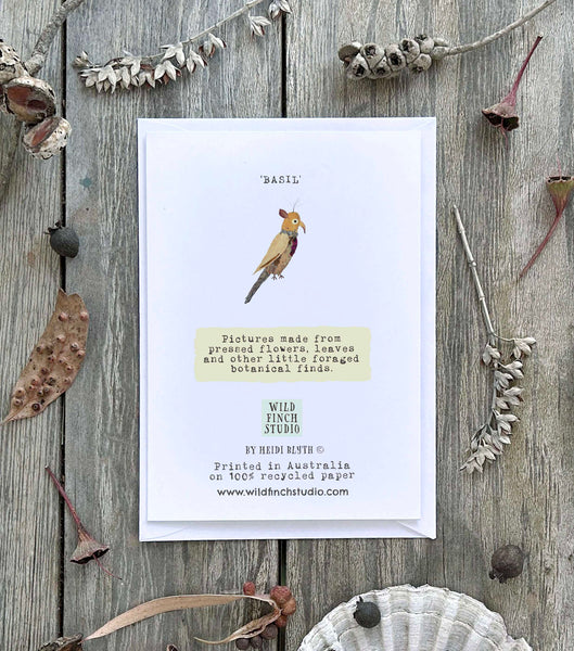 'BASIL' - Greetings Card