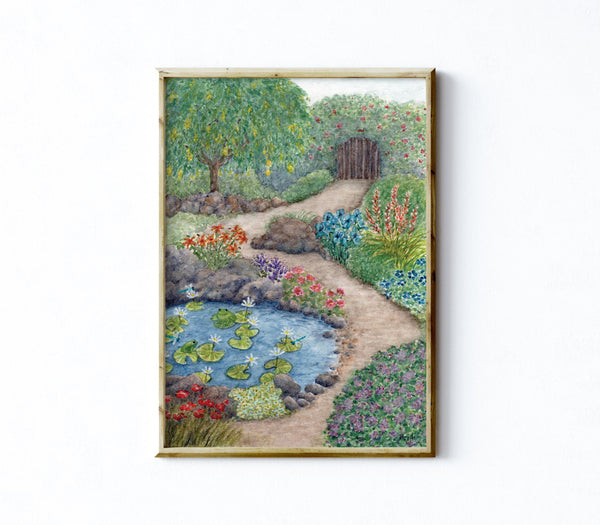 PEACEFUL GARDEN - Art Print