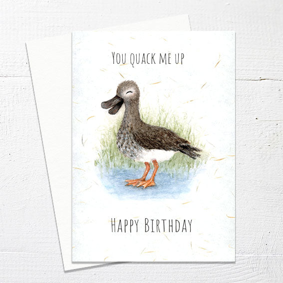 YOU QUACK ME UP - HAPPY BIRTHDAY - Greetings Card