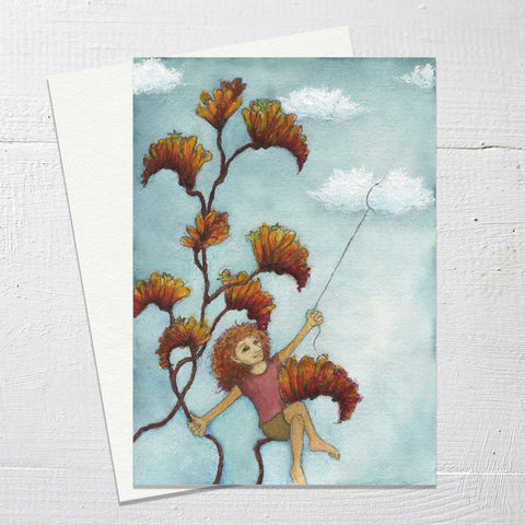 CATCHING CLOUDS - Greetings Card