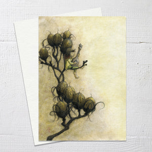 STRUMMIN' IN THE SEEDPODS - Greetings Card