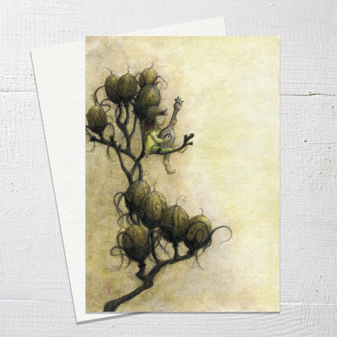 STRUMMIN' IN THE SEEDPODS - Greetings Card