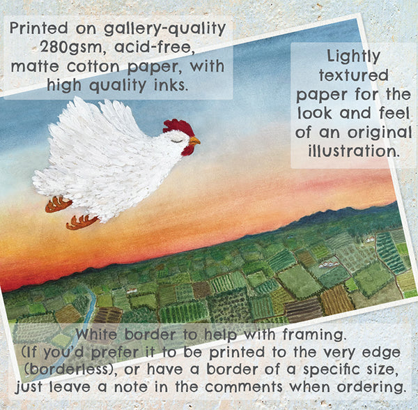 SOME DAYS I JUST FEEL LIKE RIDING THE THERMALS - Art Print