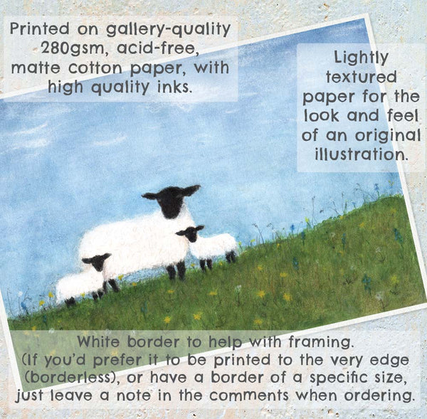 LAMBIES WITH MUMMA - Art Print