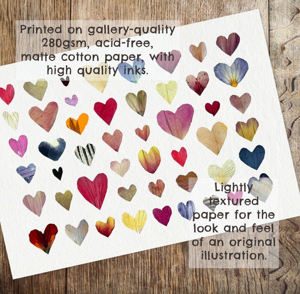 'LOTS OF HEARTS' - Art Print