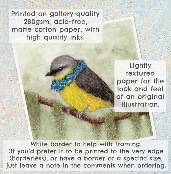 YELLOW ROBIN - Art Print