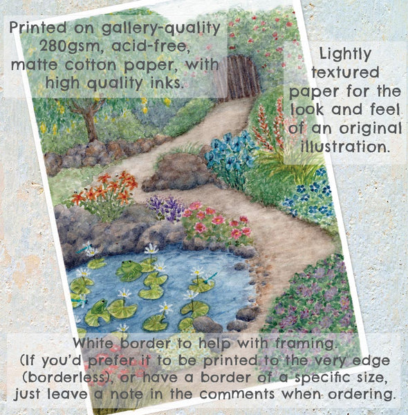 PEACEFUL GARDEN - Art Print