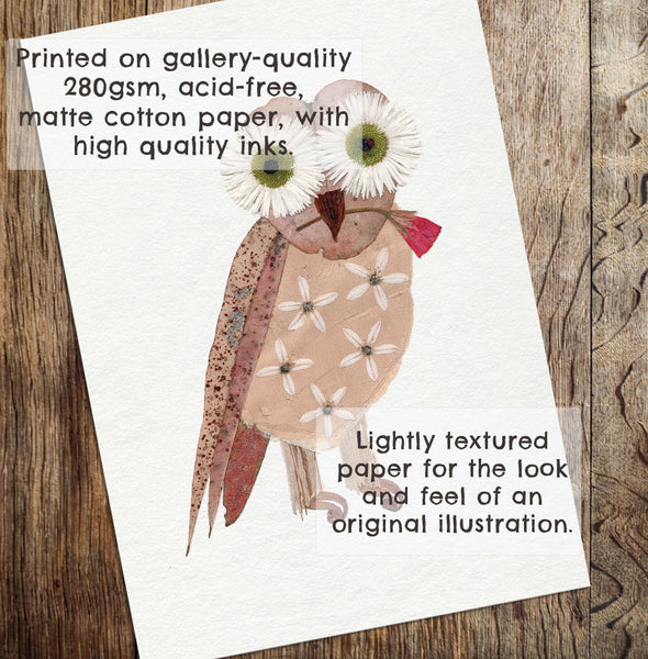 'CLOVER THE OWL' - Art Print