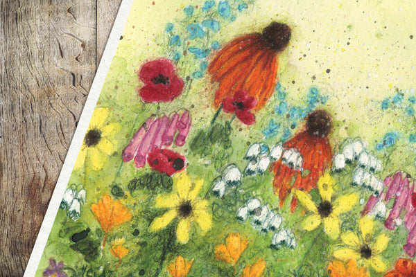 SUMMER FLOWER GARDEN - Art Print