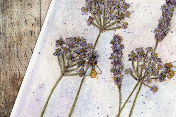 BEES ON FLOWERS - Art Print