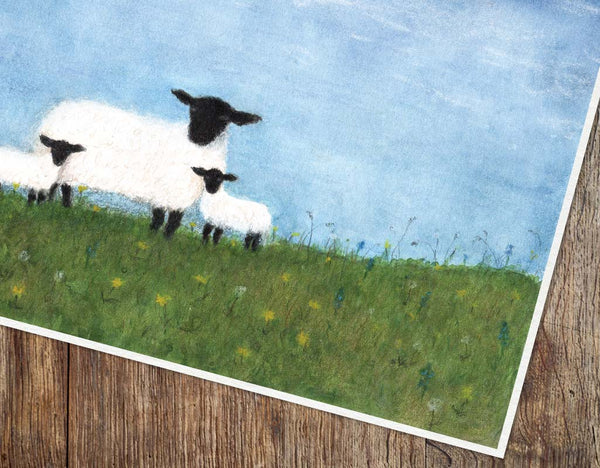 LAMBIES WITH MUMMA - Art Print