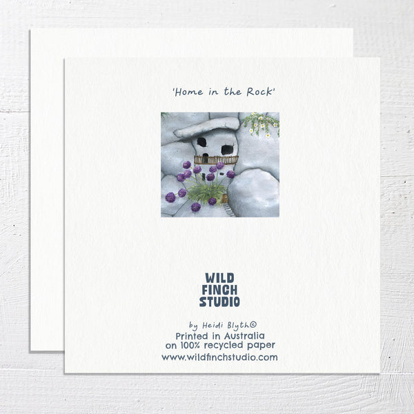 HOME IN THE ROCK - Square Greetings Card