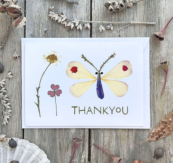 THANKYOU BUTTERFLY 'ELSIE' - Greetings Card
